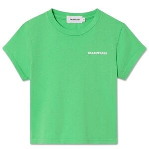 Talentless Women's Green Baby Tee